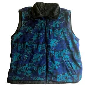 Vintage Vest Sz XL Soccer Rugby Gear Reversible Sun Tec Fleece Green Black NWT